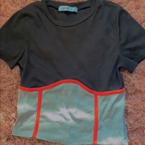 Black and white crop top